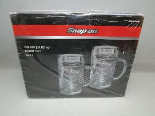 Snap - On Custom Stein Glass Mug Set Of 2 One Liter (33.  8 Fl.  Oz. ) Ssx19p105k0