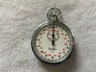 Hanhart 1 Jewel 1/10 Sec Mechanical Vintage Wind Up Stopwatch