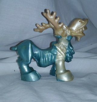Vintage Russ Berrie Rdf 67 Oily Jiggler Green And Gold Moose