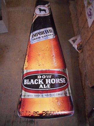Dow Black Horse Ale Size Decal,  Nos,  Drewry Limited,  56.  5 X 16 " Huge,  3m