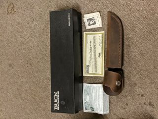 Vintage Buck Knife Box Only Leather Sheath And Paperwork Certificate278of1000