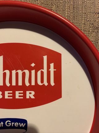 Vintage Schmidt Beer Tray “The Brew That Grew” 13 