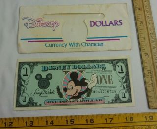 Disney Dollar 1$ D Series 1990 Mickey Mouse