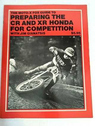 1979 Vintage Moto - X Fox Guide Honda Cr & Xr Competition Motorcycle Jim Gianatsis