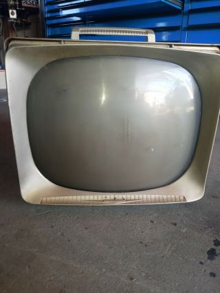 Vintage Sears Tv Portable Black And White All Knobs And Power Cord