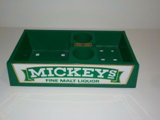 Vintage Mickeys Fine Malt Liquor Bar Napkin Coasters Stirrers Caddy Rare