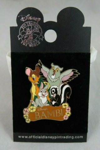 Walt Disney World Disneyland Pin - Bambi Family - Flower / Thumper / Owl