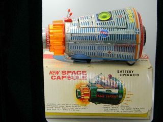 Sh Horikawa Tin Litho Toy " Space Capsule " Box Order 1960 