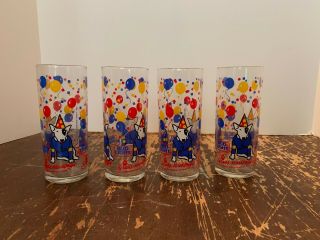 Vintage 1987 Anheuser Busch Bud Light Beer Spuds Mackenzie Glass Set Of 4