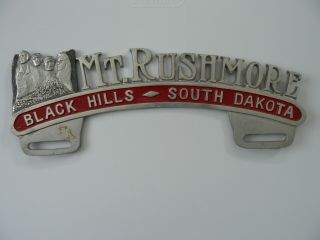 Vintage License Topper Mt.  Rushmore Black Hills South Dakota Cast Aluminum