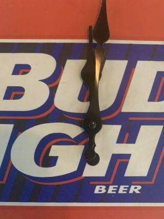 Vintage Bud Light Beer neon sign clock 1995 17 3/4 