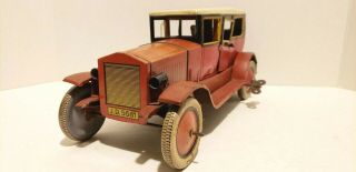 Distler J.  D.  5681 Large 12 " Tin Toy Wind Up Limousine Germany 1930 No Winding Up