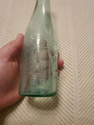 Vintage Falstaff Shield Lemp Embossed Beer Bottle,  St Louis