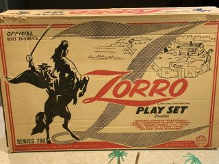 Marx Walt Disney’s Zorro Play Set Series 750 Box 3734