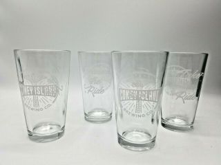 Coney Island Brewing Company Beer Pint Glass 16 Oz Set Of 4 Glasses