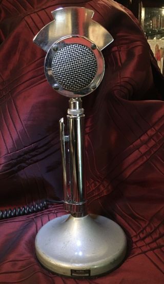 Vintage Astatic D - 104 Microphone Mic Cb Ham Radio Lollipop Call Letter Top Flag