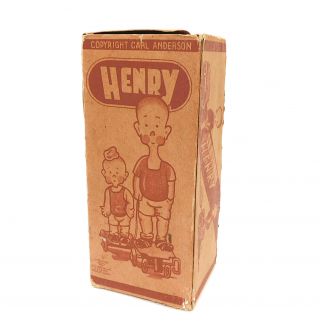 Box Only Henry & His Brother Ck Japan Wind Up Celluloid Tin Toy 1934 Borgefeldt