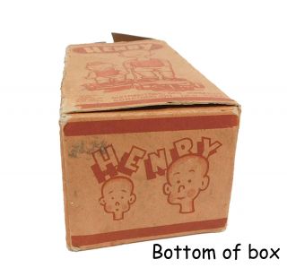 BOX ONLY HENRY & HIS BROTHER CK JAPAN WIND UP CELLULOID TIN TOY 1934 BORGEFELDT 5