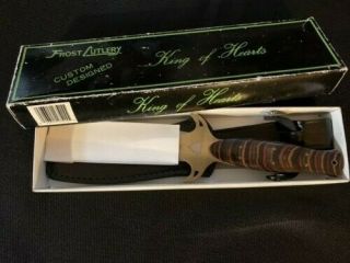 Vintage Frost Cutlery King of Hearts Fixed Blade Dagger Knife with Sheath 3