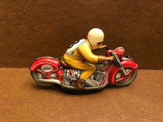Vintage Schuco (us Zone Germany) Wind - Up 1012 Motorcycle Racer W Key