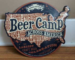 Sierra Nevada Beer Camp Across America Tin Tacker Sign United States Usa 13 "