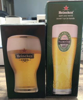 Heineken Beer Glasses Set Of 2