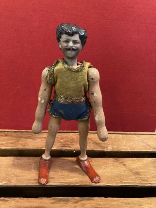 Schoenhut 1910’s Circus Hand,  Painted Face,  Clothes