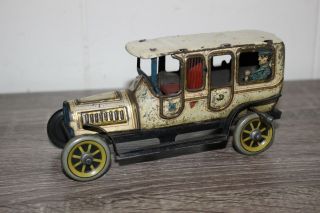 Antique Germany Flywheel Tin Toy Distler Limousine Car