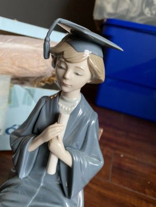 Vintage Retired Lladro Porcelain Figurine " Girl Graduate " 5199