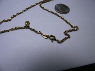 Vintage 14k Yellow Gold Necklace Italy 16 Inches 2.  3g