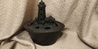 Cast Iron Light House Wood Stove Humidifier,  Steamer,  Vintage.