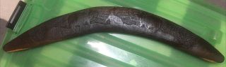Vintage Mulga Wood Central Australian Walpiri Tribal Art Boomerang 2
