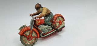 Tin Toy Technofix Wind Up Motorcycle Ge 258