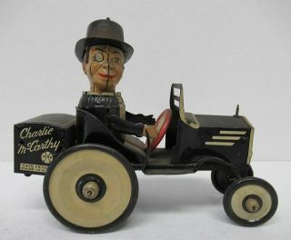 Vintage Marx Charlie Mccarthy Benzine Buggy Tin Litho Wind - Up Toy Car Yz4766