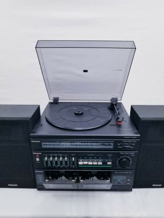 Vtg Panasonic SG - D15 Stereo Music System Turntable Dual Cassette Player Tuner 2