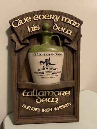 Vintage Tullamore Dew Irish Whiskey Pub Sign