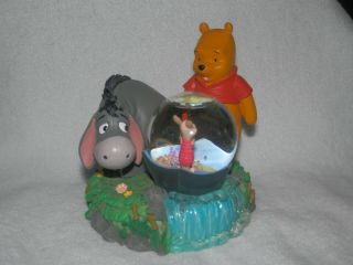 Disney Eeyore Pooh And Piglet Snow Globe Disney Theme Park
