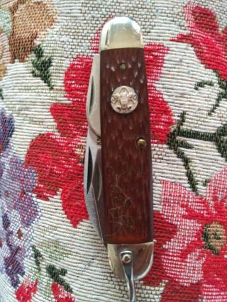 Vintage Official Boy Scouts Of America 4 - Blade Pocket Knife,  Camillus,  York