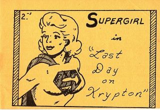 Tijuana Bible Supergirl In " Last Day On Krypton " Vintage Adult Comic Book