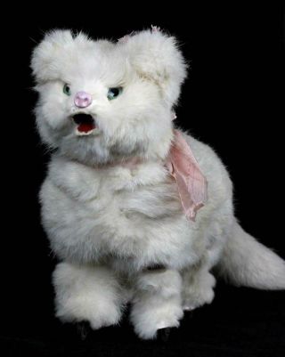 French mechanical toy doll white cat Wind - up Clockwork Roullet et Decamps 2