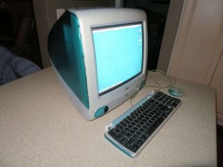 Vintage 1998 Apple Imac M5521 Computer Made In Usa W/keyboard & Mouse