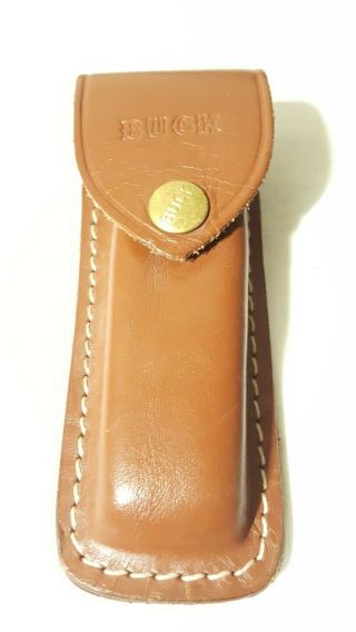 Pancake Leather Sheath Made For Buck 110 Leather Knife Case With Belt Clip