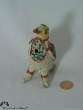 Vintage Mexican Folk Art Pottery Bird Whistle Toy