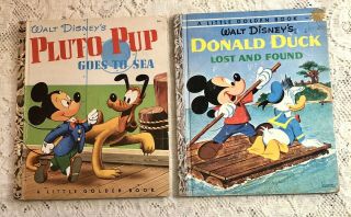 Walt Disney’s Donald Duck Lost And Found And Pluto Pup Goes To Sea 1st Editions