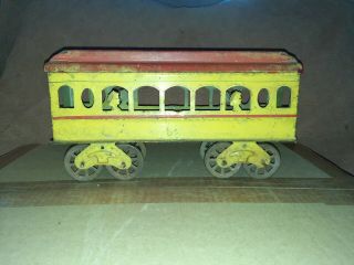Rare Early 1900s Dayton Schieble Trolley Car Tin Train - Hill Climber Toy 13 "