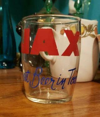 1950s Louisiana Orleans Jax Beer Barrel Drinking Glass 3 1/4” Barware Taster