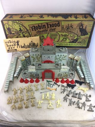 Vintage Marx Robin Hood Castle Set No 4723 Series 500 Playset