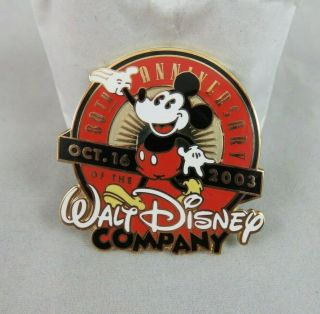 Disney Pin - Cast Exclusive - Walt Disney Company 80th Anniversary Mickey Mouse