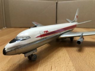 Twa Convair 880 Tin Tinplate Tomiyama Japan Friction Jet Airplane Plane Airliner