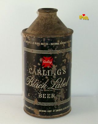 Carling Black Label 1940 Irtp Cone Top Beer Can Cleveland Ohio Buffalo York